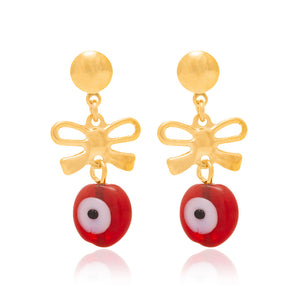 GOLD EARRING WITH STONE