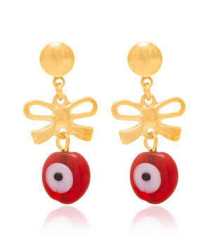 GOLD EARRING WITH STONE
