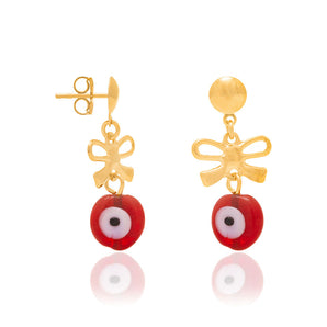 GOLD EARRING WITH STONE