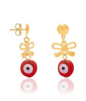 GOLD EARRING WITH STONE