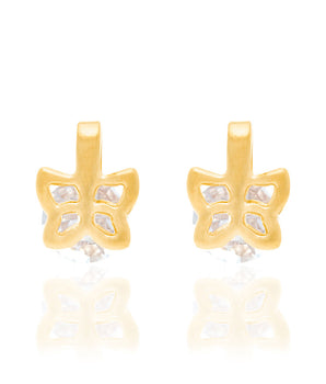 GOLD EARRING WITH CRYSTAL