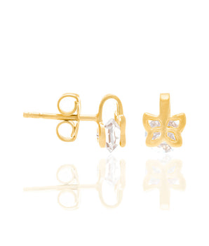 GOLD EARRING WITH CRYSTAL