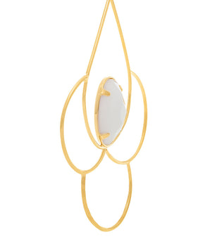 GOLD EARRING WITH STONE