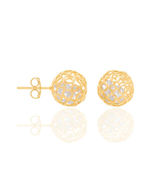 GOLD PLATED EARRING WITH CRYSTAL