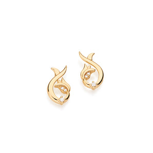 GOLD EARRING WITH ZIRCONIA
