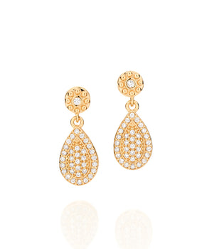 GOLD EARRING WITH ZIRCONIA