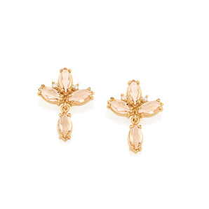 GOLD EARRING WITH CRYSTAL