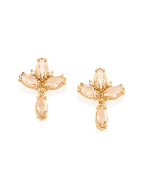 GOLD EARRING WITH CRYSTAL