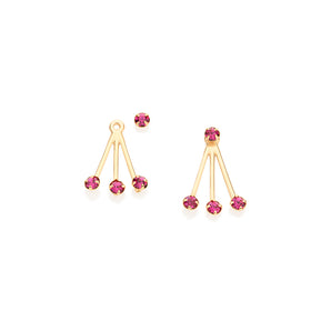 GOLD EARRING WITH CRYSTAL