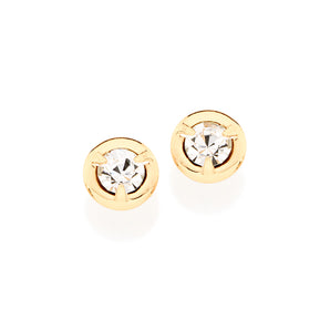 GOLD EARRING WITH CRYSTAL
