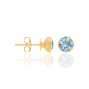 GOLD EARRING WITH CRYSTAL