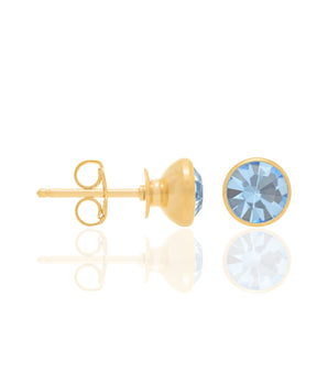 GOLD EARRING WITH CRYSTAL