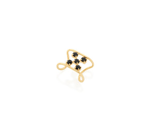 GOLD EARRING WITH CRYSTAL