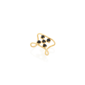 GOLD EARRING WITH CRYSTAL