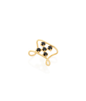 GOLD EARRING WITH CRYSTAL