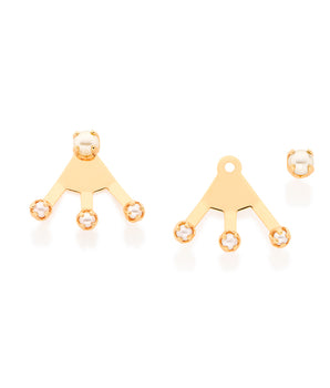 GOLD EARRING WITH PEARL