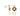 GOLD EARRING WITH CRYSTAL AND ZIRCONIA