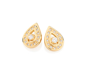 GOLD EARRING WITH ZIRCONIA