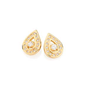 GOLD EARRING WITH ZIRCONIA