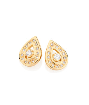 GOLD EARRING WITH ZIRCONIA