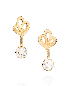 GOLD EARRING WITH CRYSTAL