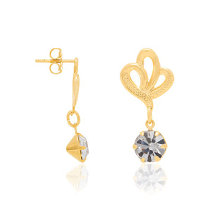 GOLD EARRING WITH CRYSTAL