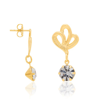 GOLD EARRING WITH CRYSTAL
