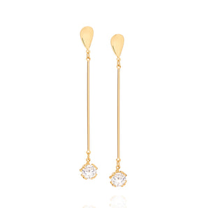 GOLD POINT OF LIGHT LONG EARRING