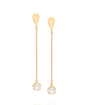 GOLD POINT OF LIGHT LONG EARRING