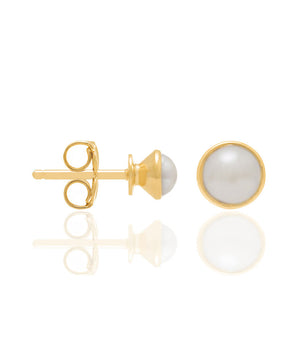 GOLD EARRING WITH PEARL