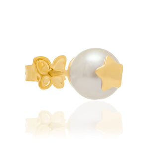 GOLD EARRING WITH PEARL