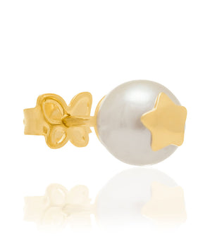 GOLD EARRING WITH PEARL