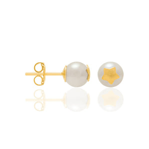 GOLD EARRING WITH PEARL