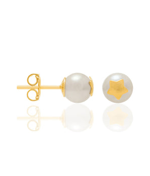GOLD EARRING WITH PEARL