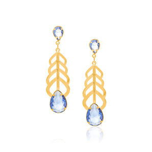 GOLD EARRING WITH CRYSTAL