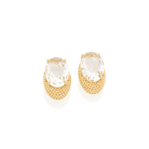 GOLD EARRING WITH CRYSTAL