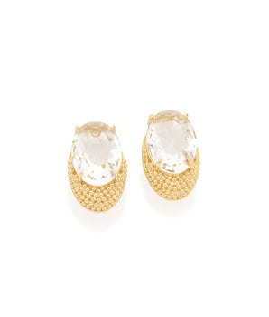 GOLD EARRING WITH CRYSTAL