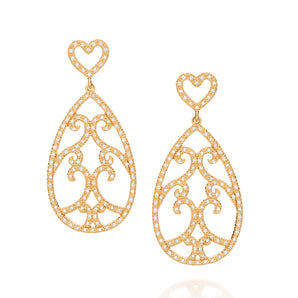 GOLD EARRING WITH ZIRCONIA