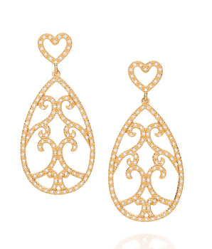 GOLD EARRING WITH ZIRCONIA