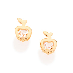 GOLD PLATED KID'S EARRING WITH CRYSTAL