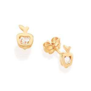 GOLD PLATED KID'S EARRING WITH CRYSTAL