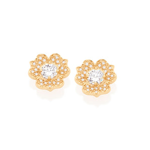 GOLD EARRING WITH ZIRCONIA