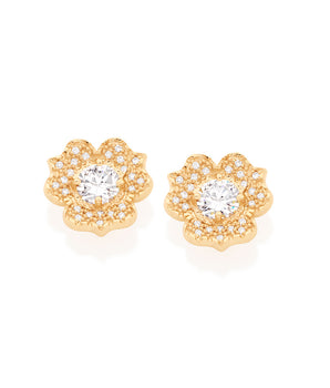 GOLD EARRING WITH ZIRCONIA