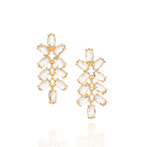 GOLD EARRING WITH CRYSTAL