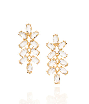 GOLD EARRING WITH CRYSTAL