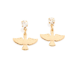 GOLD EARRING WITH CRYSTAL