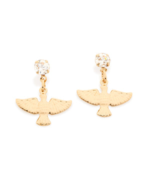 GOLD EARRING WITH CRYSTAL