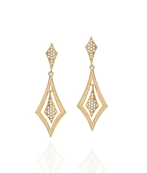 GOLD EARRING WITH ZIRCONIA