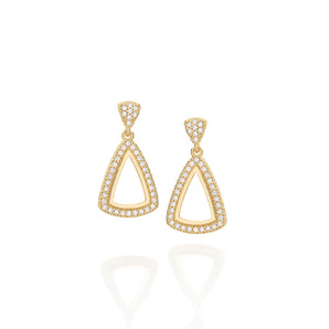 GOLD EARRING WITH ZIRCONIA