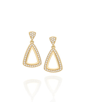 GOLD EARRING WITH ZIRCONIA